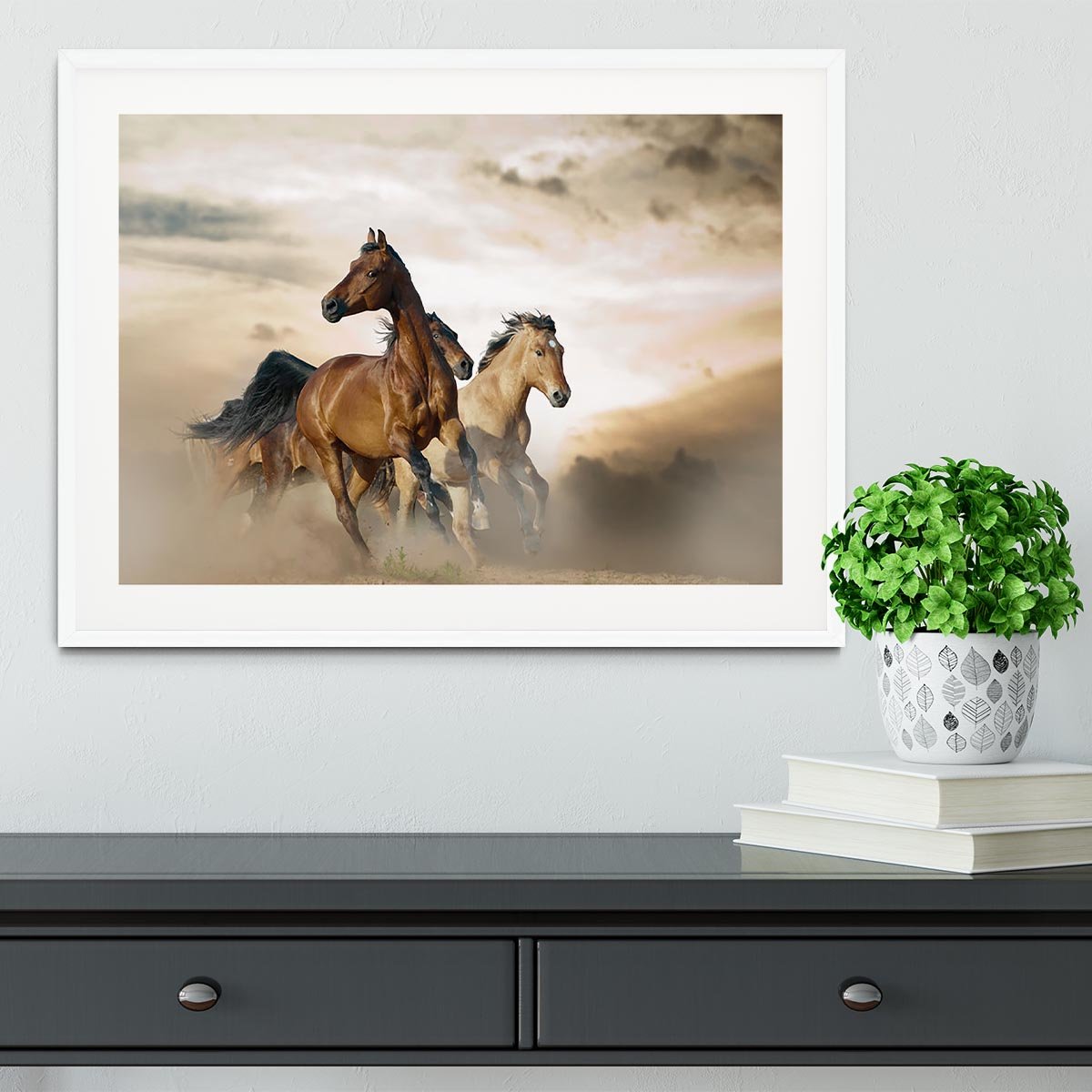Beautiful horses of different breeds Framed Print - Canvas Art Rocks - 5
