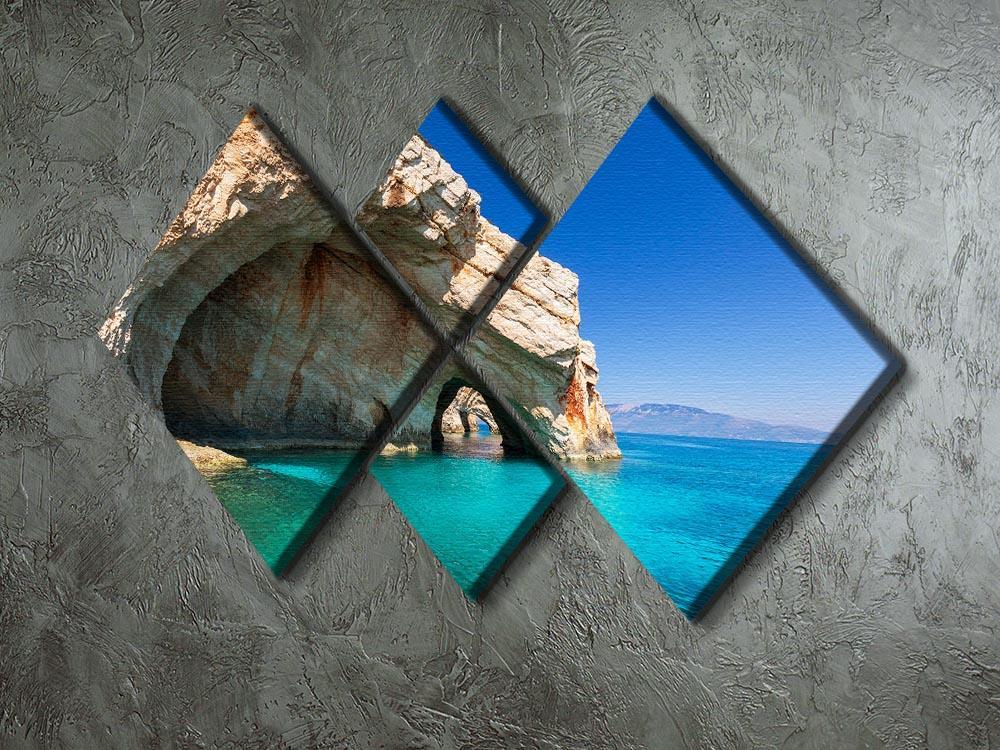 Beautiful sea landscapes 4 Square Multi Panel Canvas  - Canvas Art Rocks - 2