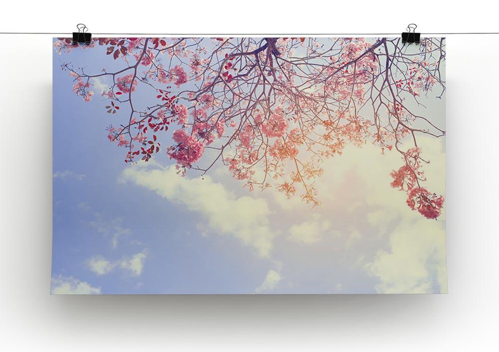 Beautiful tree pink flower in spring Canvas Print or Poster - Canvas Art Rocks - 2