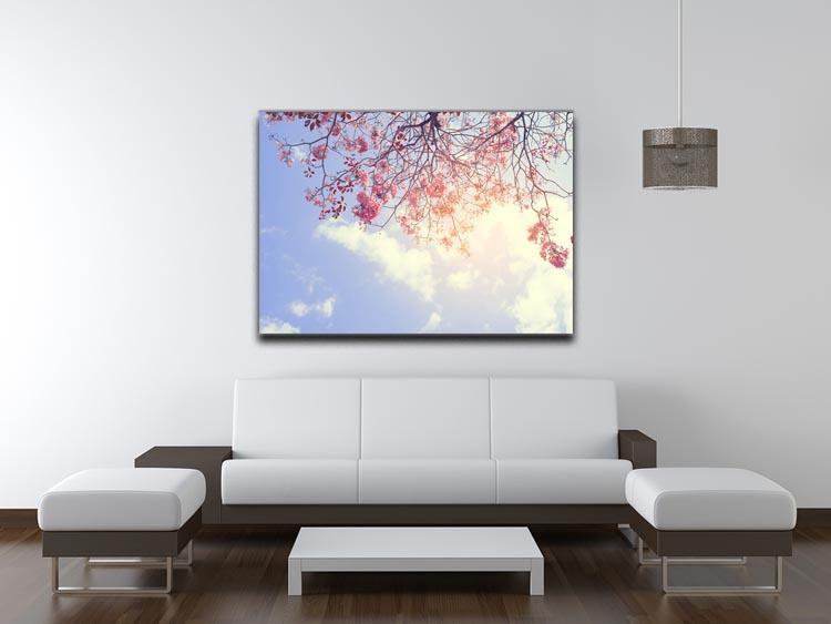 Beautiful tree pink flower in spring Canvas Print or Poster - Canvas Art Rocks - 4
