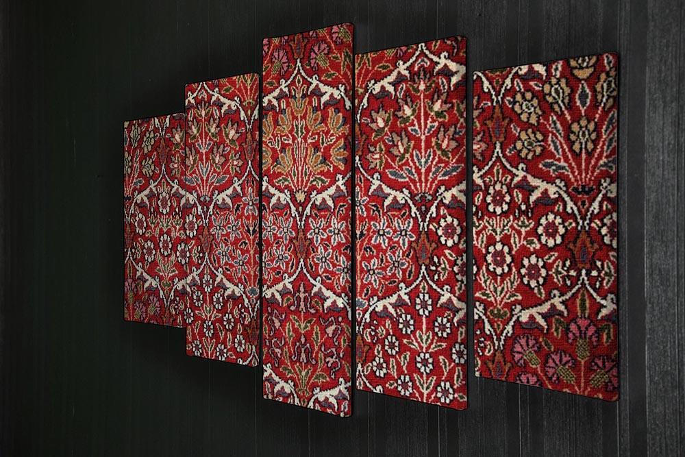 Beautiful turkish carpet 5 Split Panel Canvas  - Canvas Art Rocks - 2