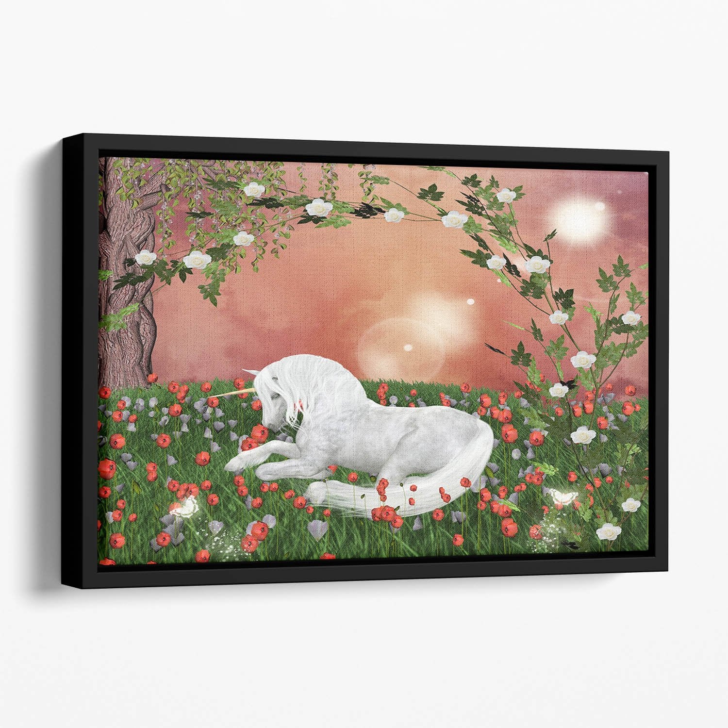 Beautiful unicorn Floating Framed Canvas
