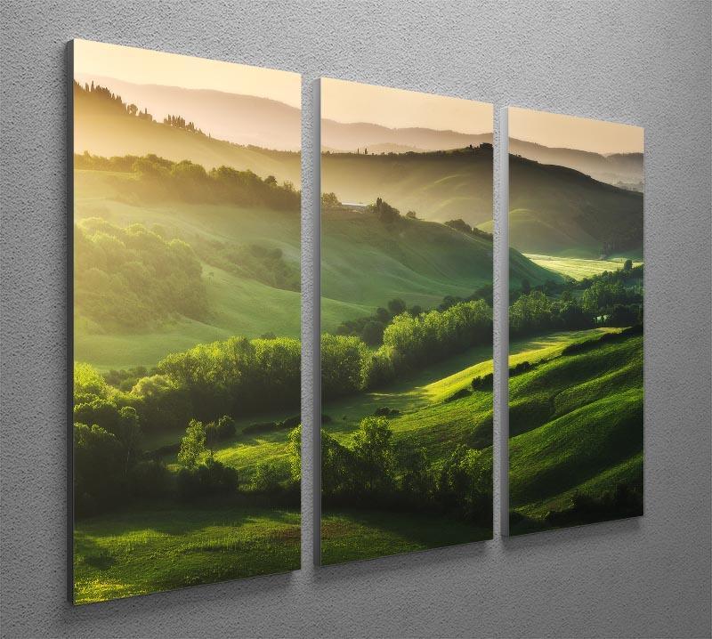 Beautifully illuminated landscape 3 Split Panel Canvas Print - Canvas Art Rocks - 2