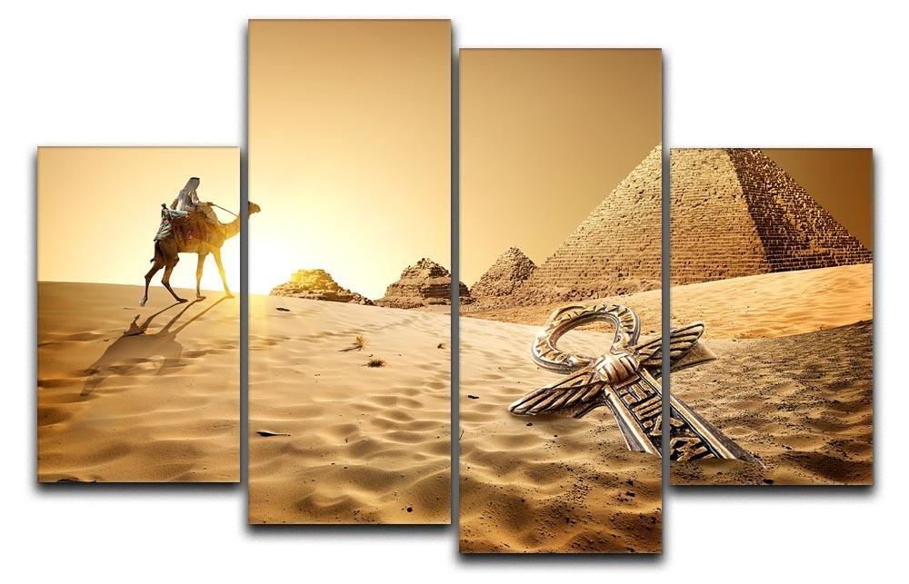 Bedouin on camel 4 Split Panel Canvas  - Canvas Art Rocks - 1