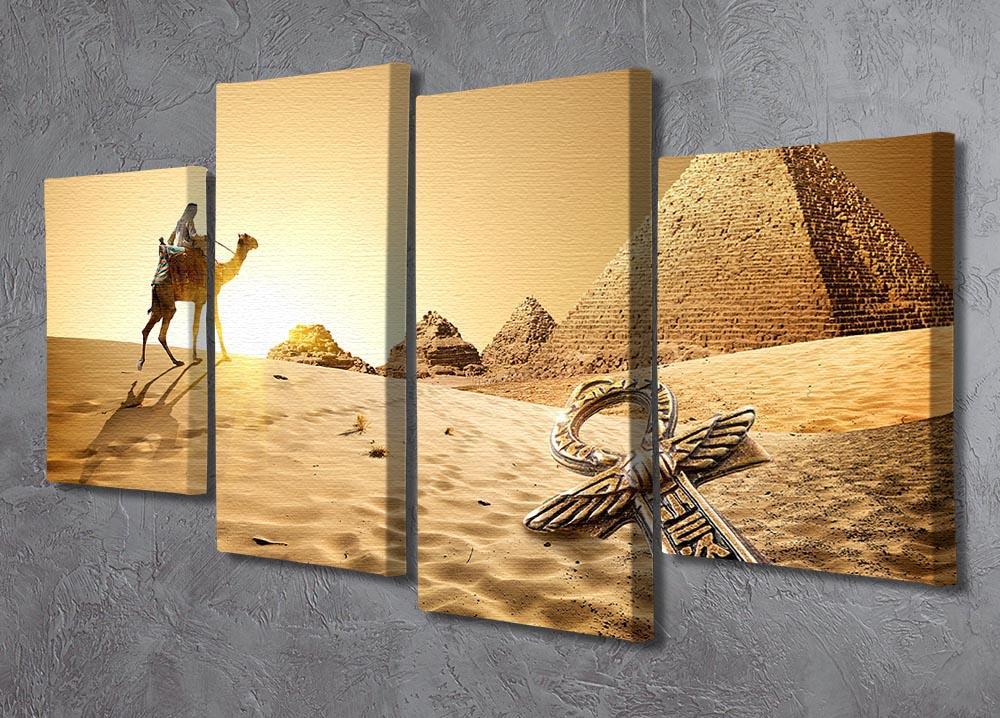 Bedouin on camel 4 Split Panel Canvas  - Canvas Art Rocks - 2