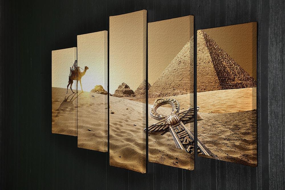 Bedouin on camel 5 Split Panel Canvas  - Canvas Art Rocks - 2