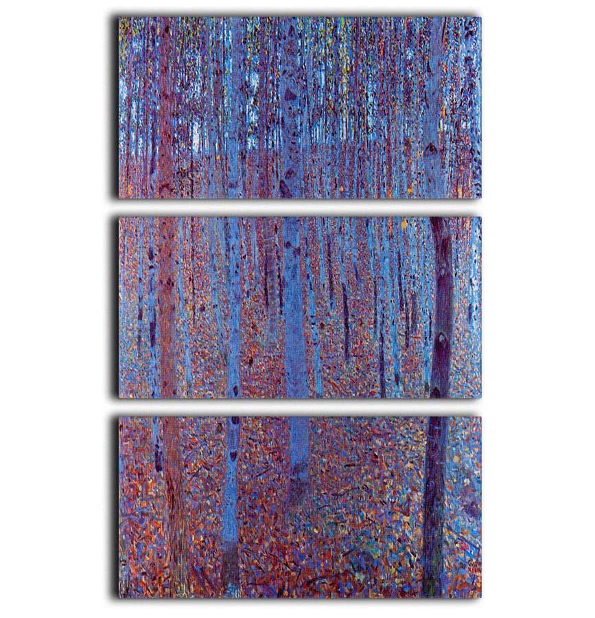 Beech Forest by Klimt 3 Split Panel Canvas Print - Canvas Art Rocks - 1