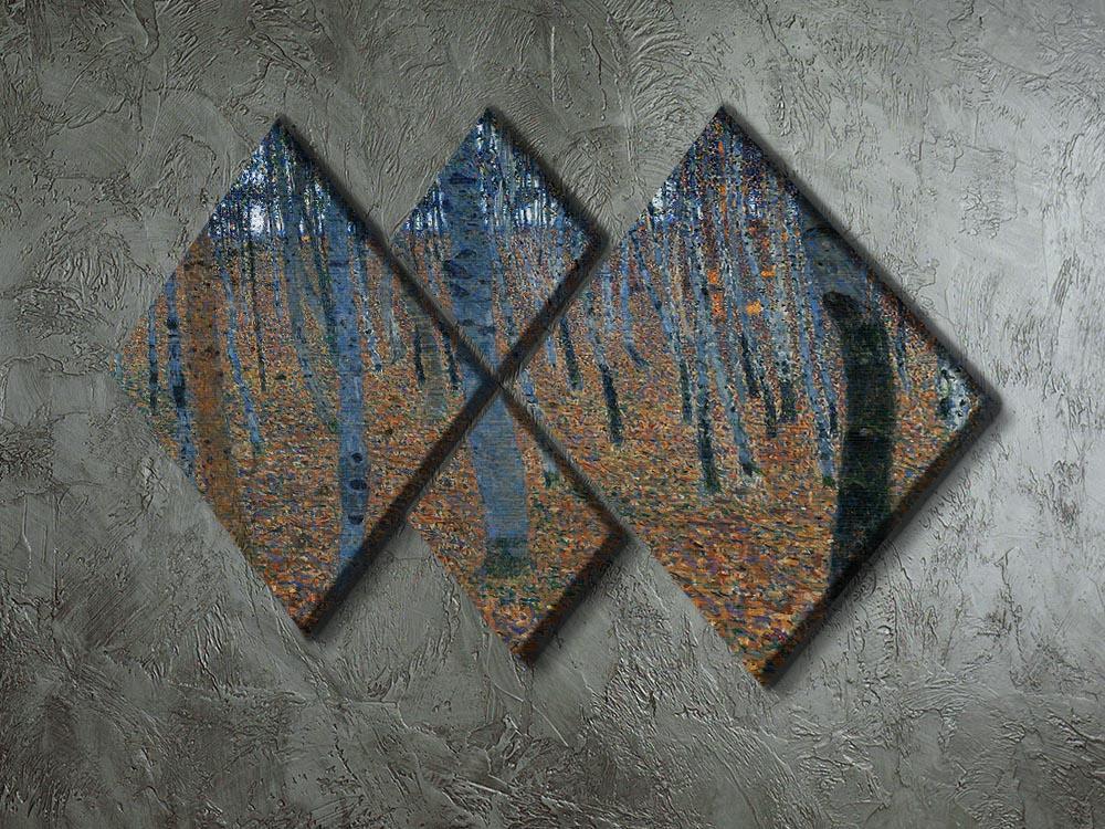 Beech Grove I by Klimt 4 Square Multi Panel Canvas - Canvas Art Rocks - 2