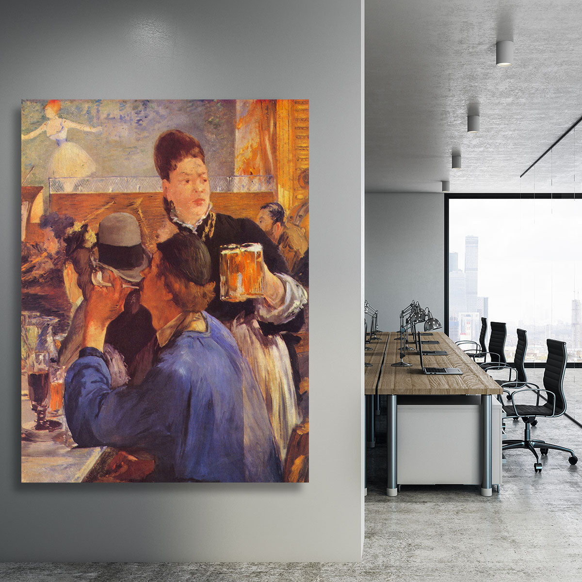 Beer Waitress by Manet Canvas Print or Poster - Canvas Art Rocks - 3