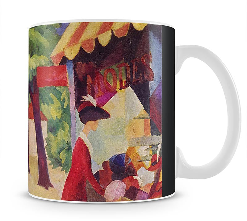 Before Hutladen woman with a red jacket and child by Macke Mug - Canvas Art Rocks - 1