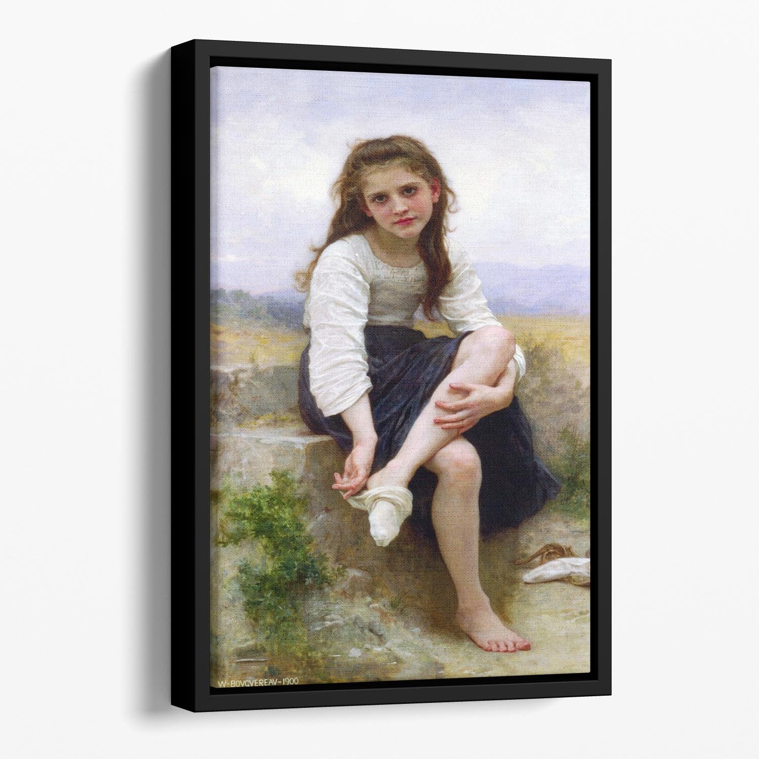 Before The Bath By Bouguereau Floating Framed Canvas