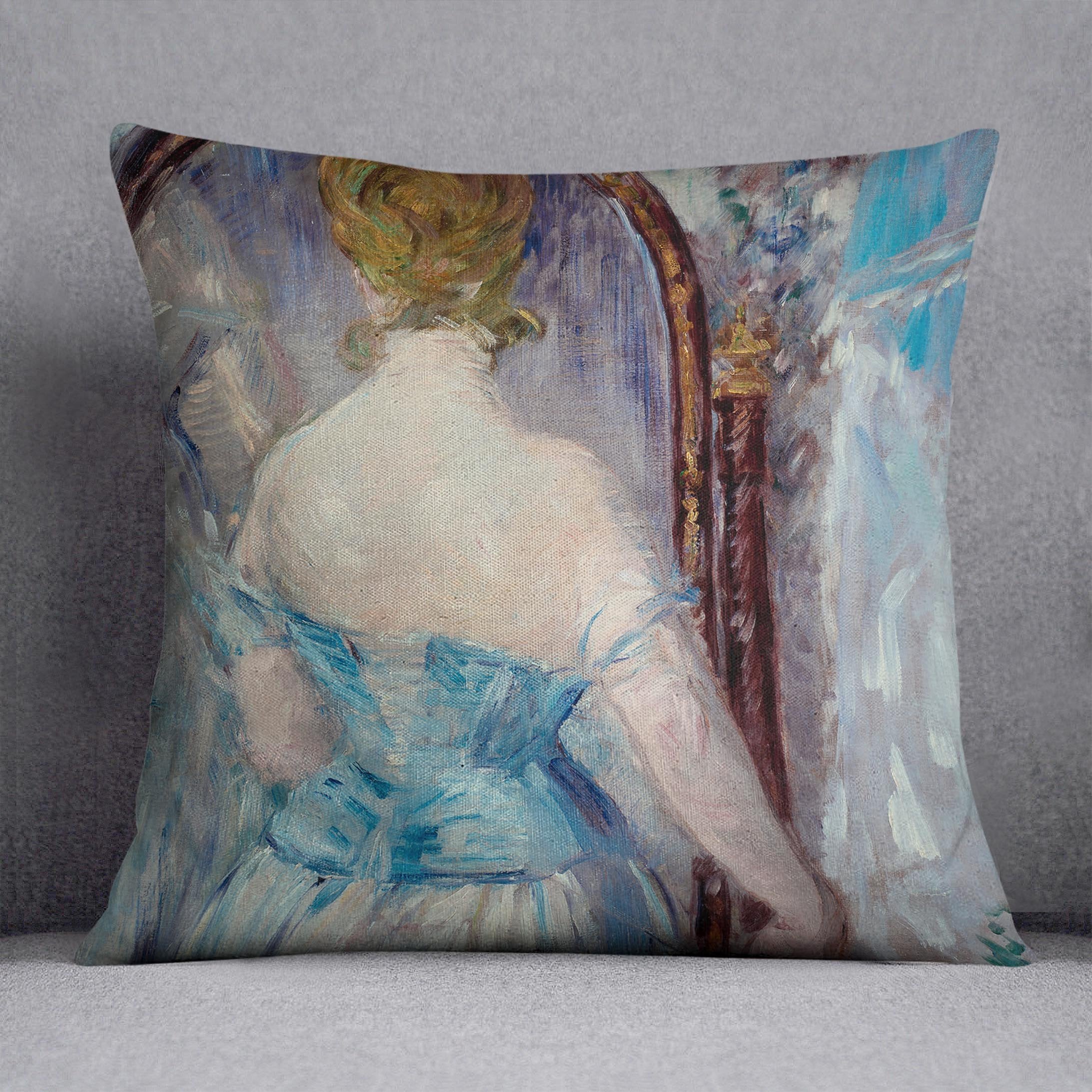 Before the Mirror by Manet Throw Pillow