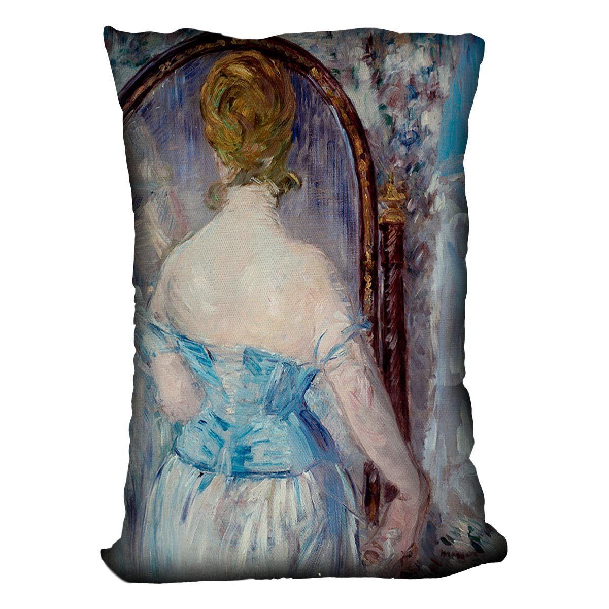 Before the Mirror by Manet Throw Pillow