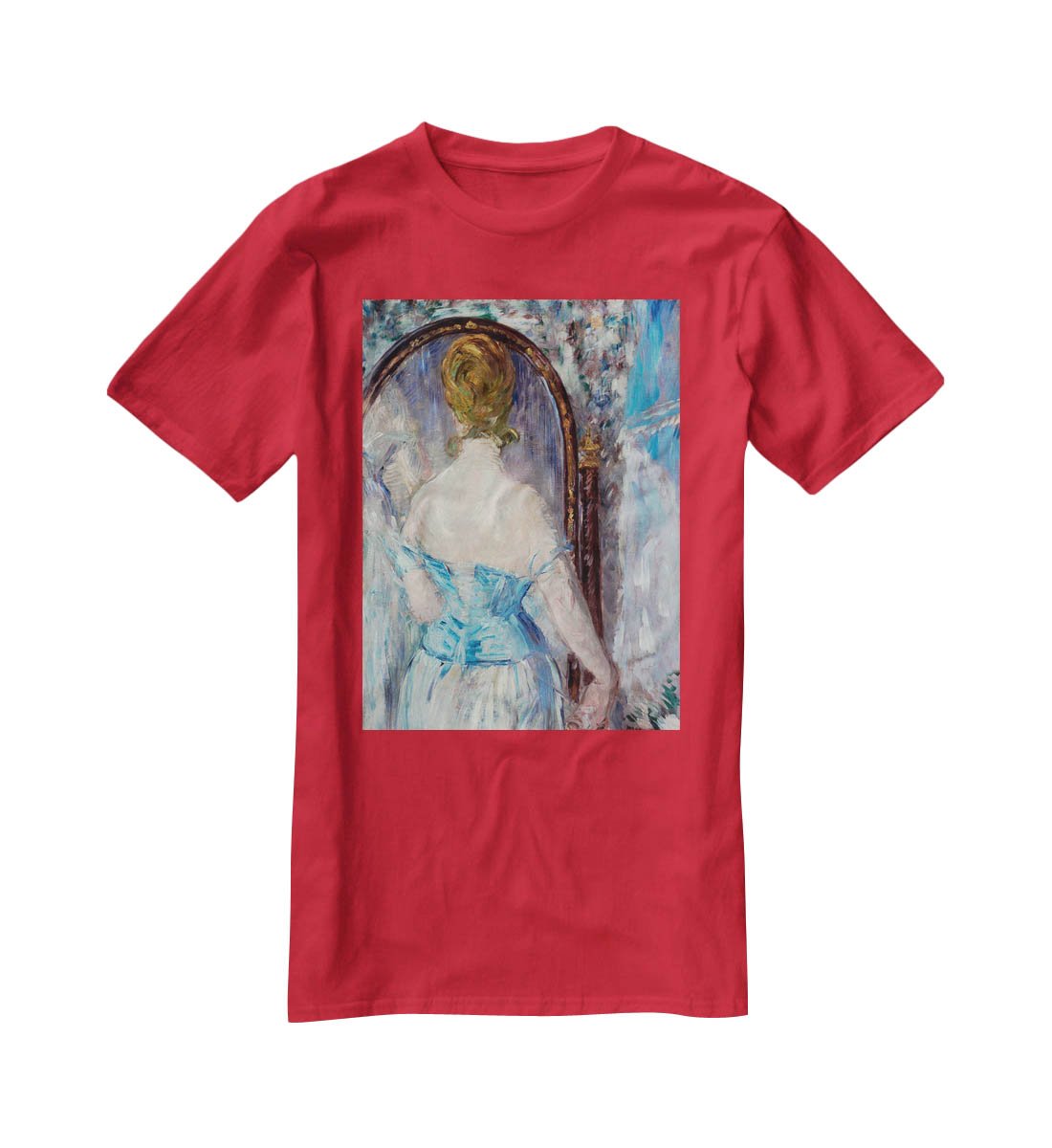Before the Mirror by Manet T-Shirt - Canvas Art Rocks - 4