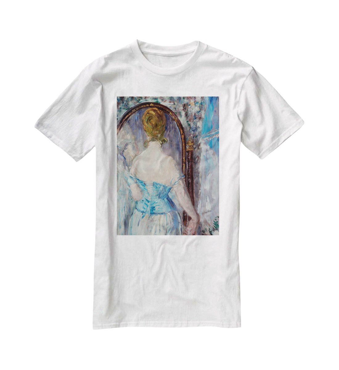 Before the Mirror by Manet T-Shirt - Canvas Art Rocks - 5