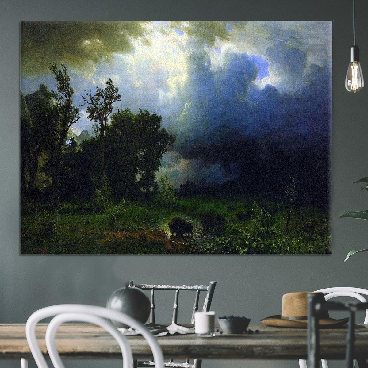 Before the Storm by Bierstadt Canvas Print or Poster