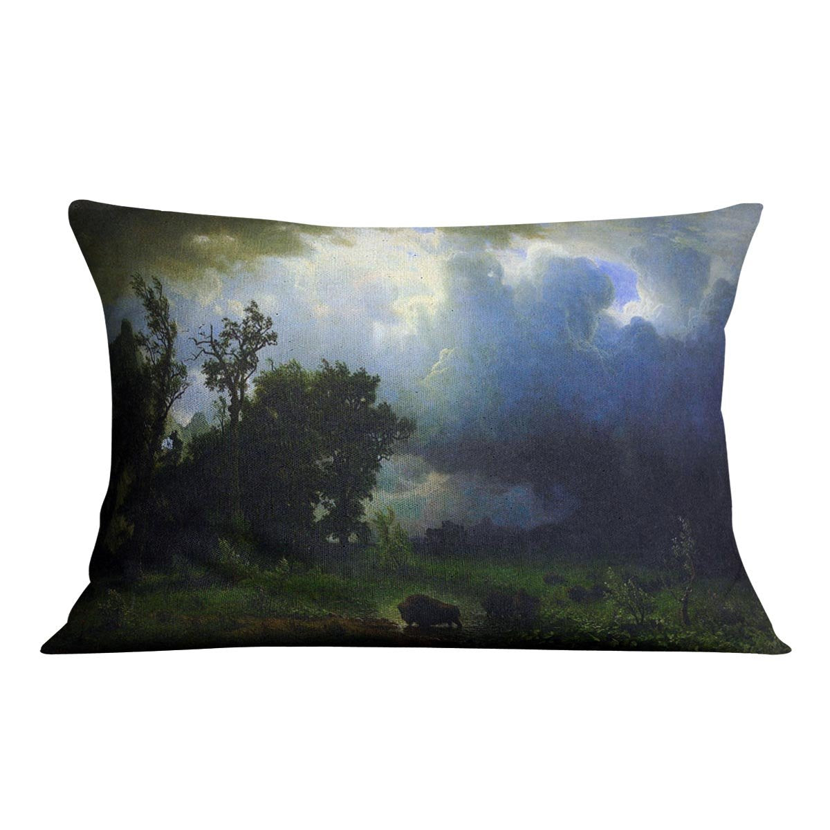 Before the Storm by Bierstadt Cushion - Canvas Art Rocks - 4