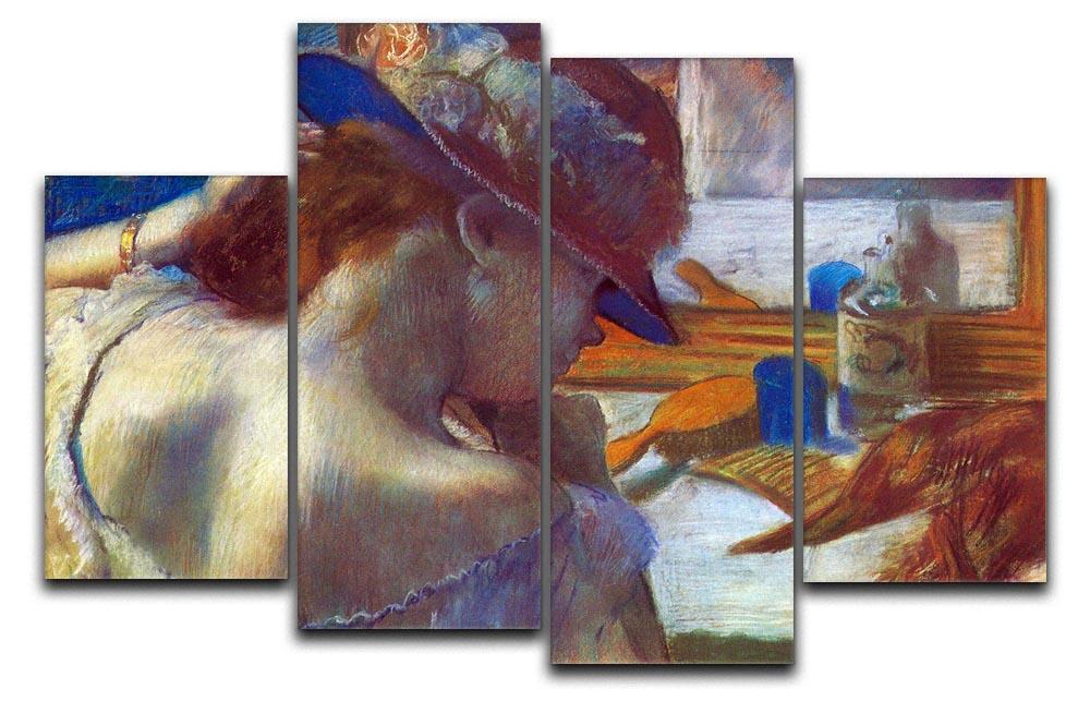 Before the mirror by Degas 4 Split Panel Canvas - Canvas Art Rocks - 1
