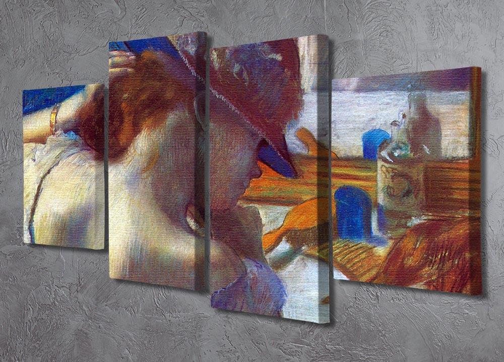 Before the mirror by Degas 4 Split Panel Canvas - Canvas Art Rocks - 2