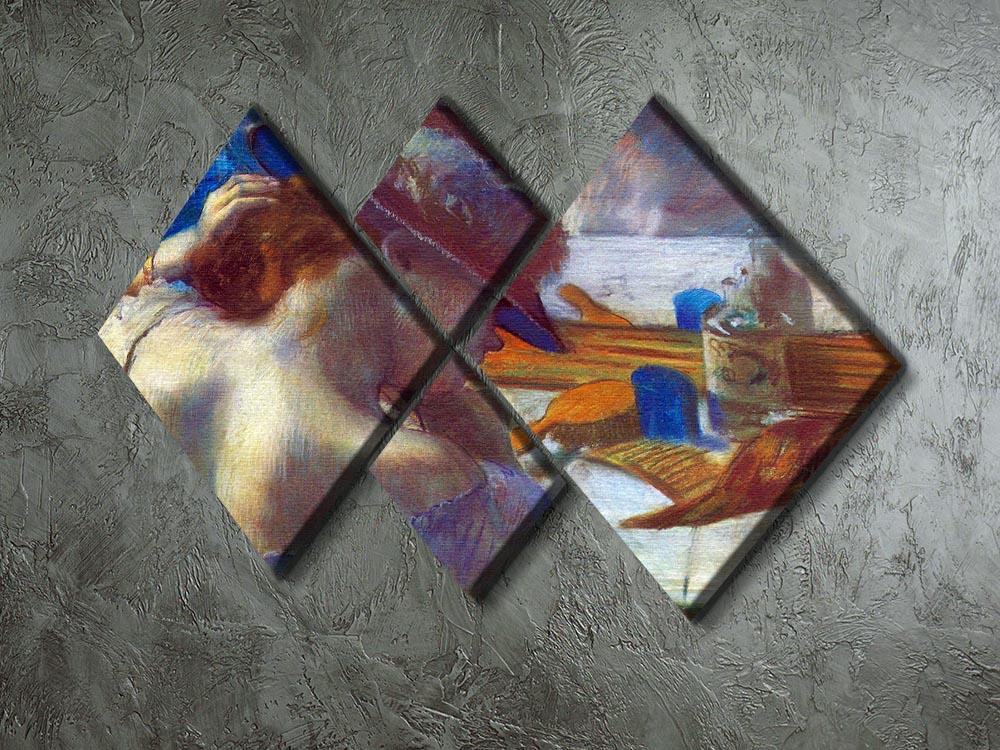 Before the mirror by Degas 4 Square Multi Panel Canvas - Canvas Art Rocks - 2