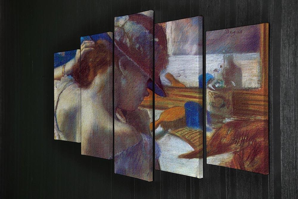 Before the mirror by Degas 5 Split Panel Canvas - Canvas Art Rocks - 2