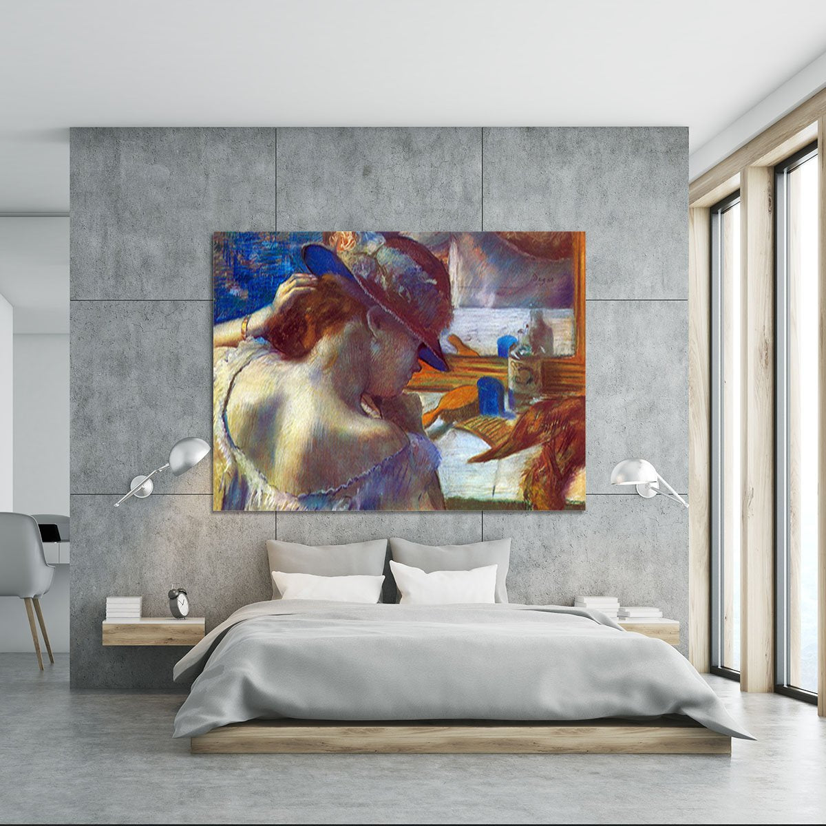 Before the mirror by Degas Canvas Print or Poster