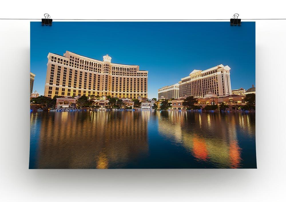 Bellagio Hotel Casino during sunset Canvas Print or Poster - Canvas Art Rocks - 2