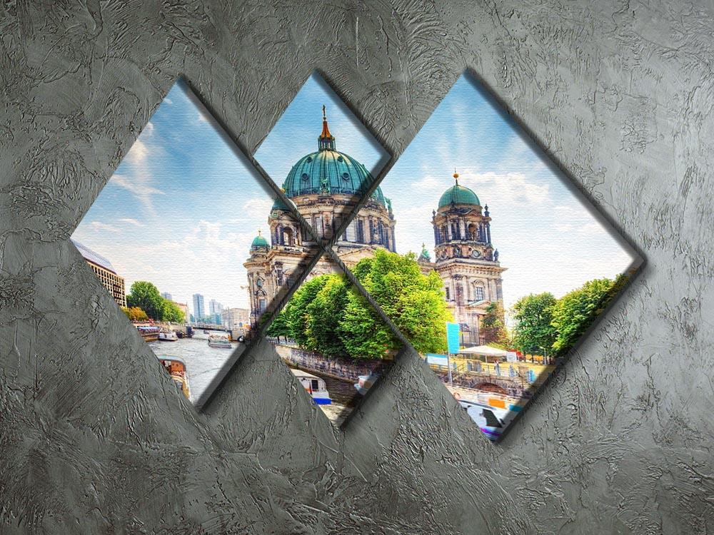 Berlin Cathedral Berliner Dom 4 Square Multi Panel Canvas  - Canvas Art Rocks - 2