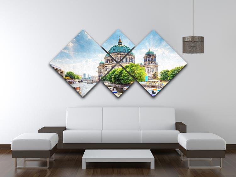 Berlin Cathedral Berliner Dom 4 Square Multi Panel Canvas  - Canvas Art Rocks - 3