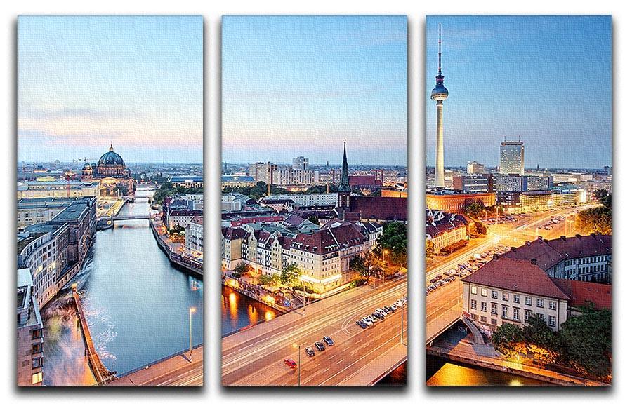 Berlin skyline 3 Split Panel Canvas Print - Canvas Art Rocks - 1