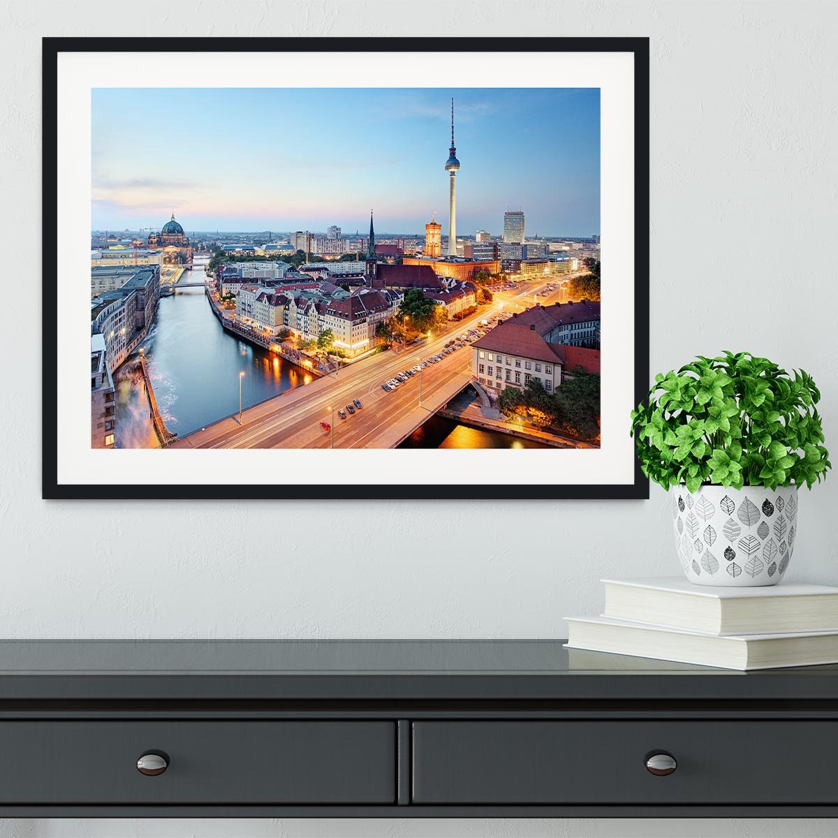 Berlin skyline Framed Print - Canvas Art Rocks - 1