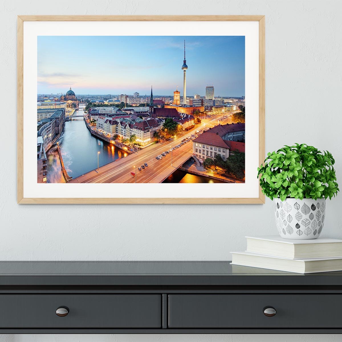 Berlin skyline Framed Print - Canvas Art Rocks - 3