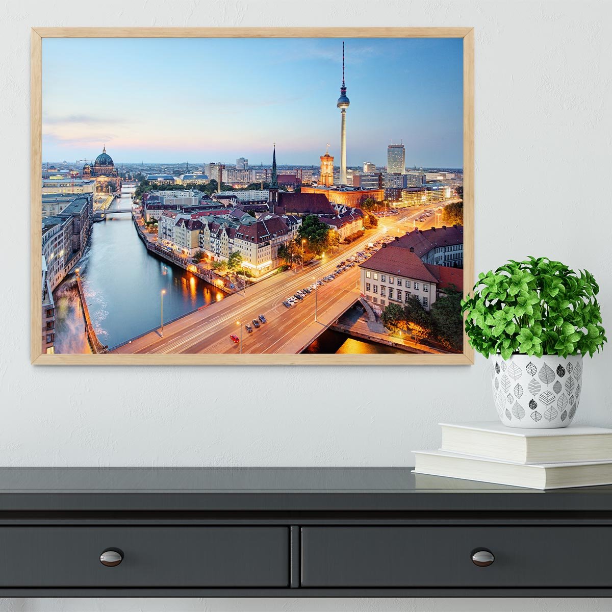 Berlin skyline Framed Print - Canvas Art Rocks - 4