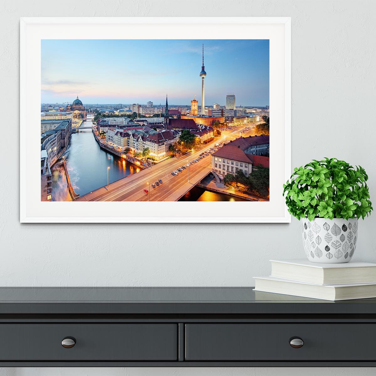 Berlin skyline Framed Print - Canvas Art Rocks - 5