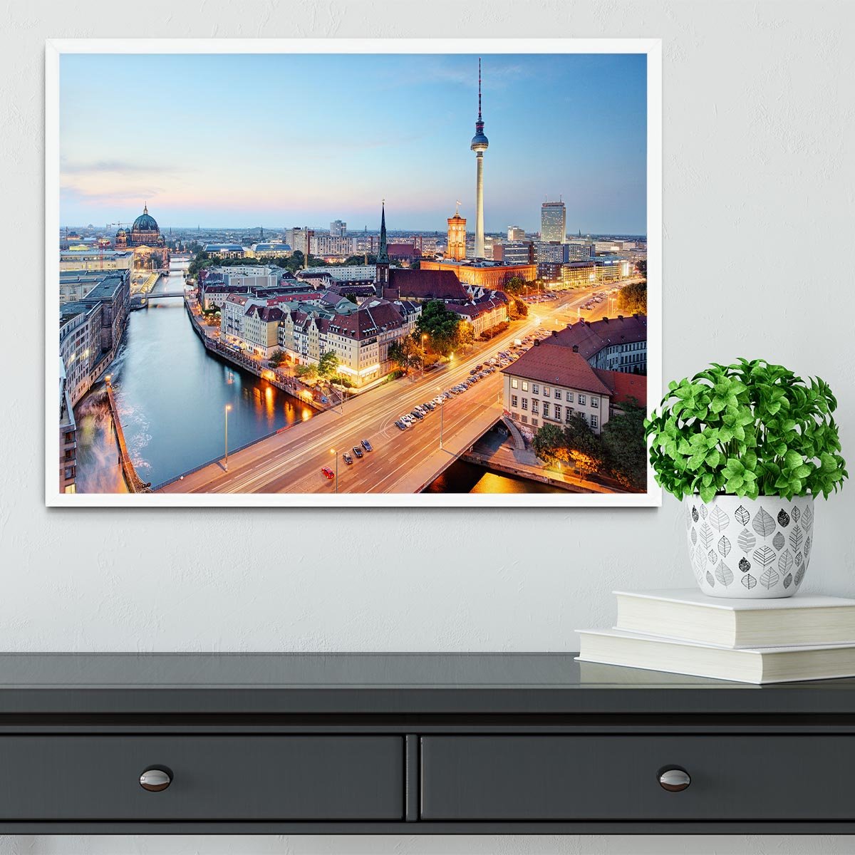 Berlin skyline Framed Print - Canvas Art Rocks -6