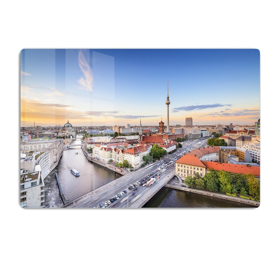 Berlin skyline on the Spree River HD Metal Print