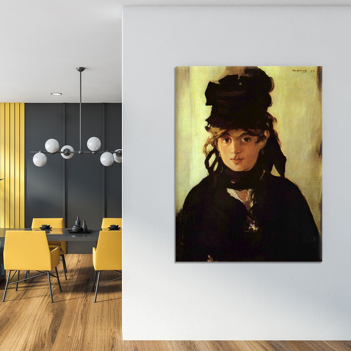 Berthe Morisot by Manet Canvas Print or Poster