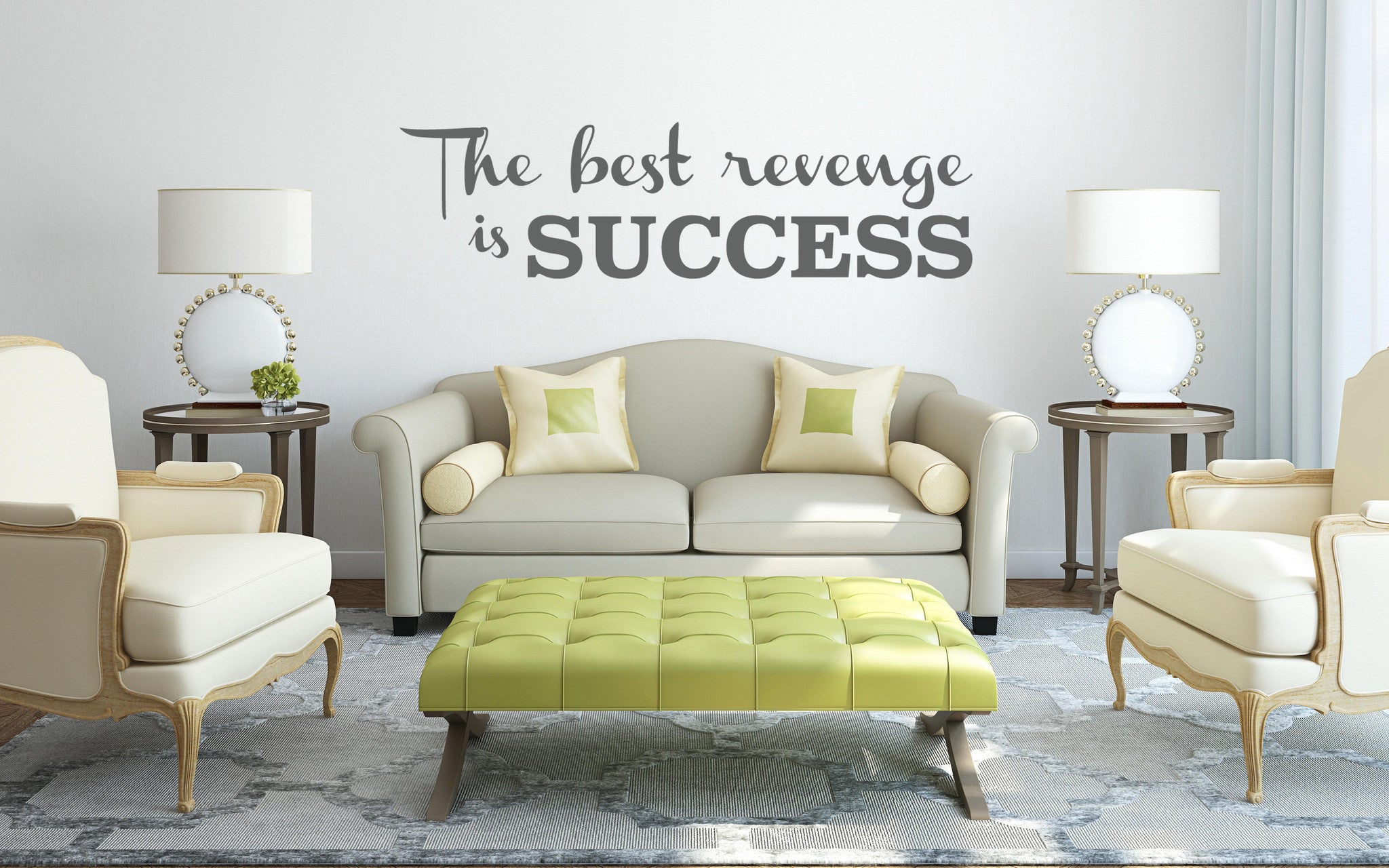 Best Revenge Is Success Wall Sticker - Canvas Art Rocks - 1