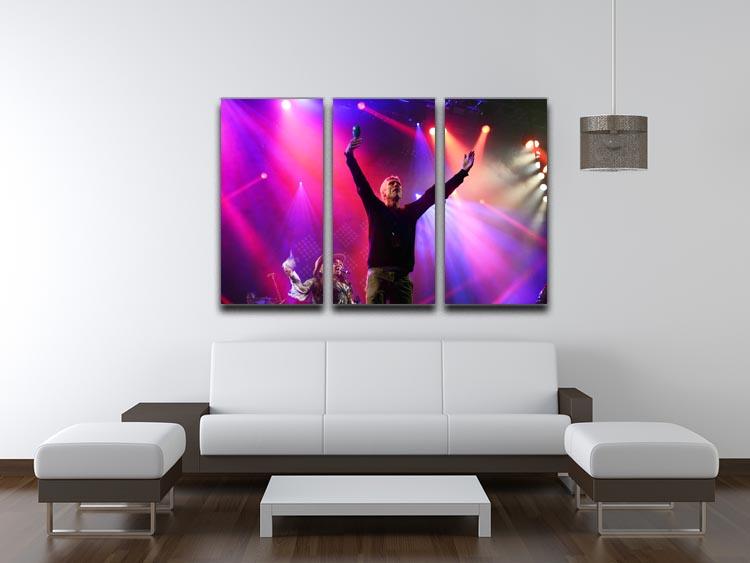 Bez of the Happy Mondays 3 Split Panel Canvas Print - Canvas Art Rocks - 3