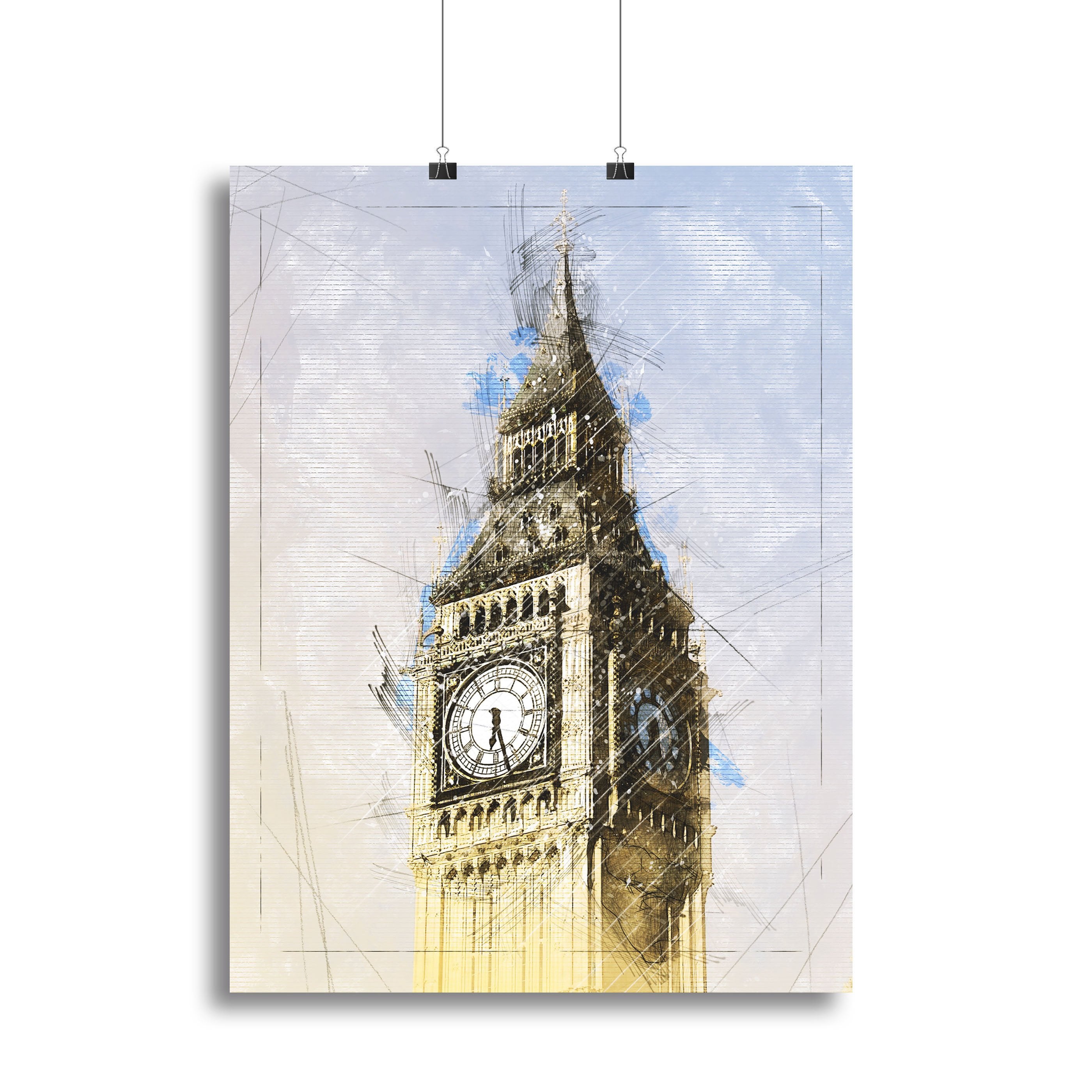 Big Ben Painting Canvas Print or Poster