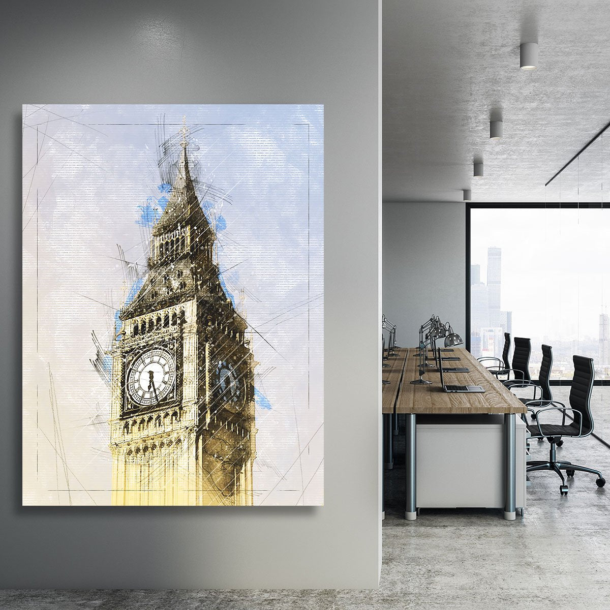 Big Ben Painting Canvas Print or Poster