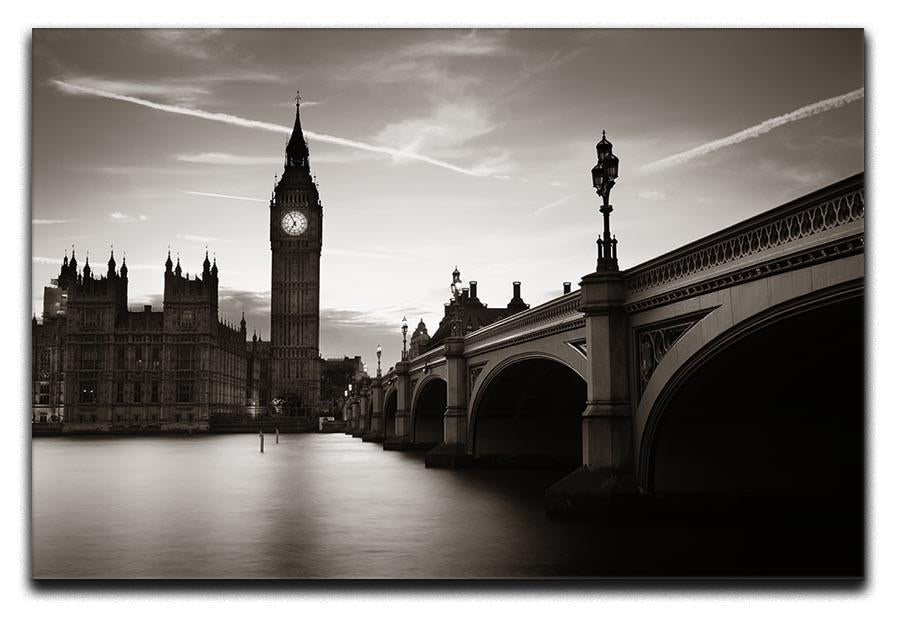 Big Ben and House of Parliament dusk panorama Canvas Print or Poster  - Canvas Art Rocks - 1