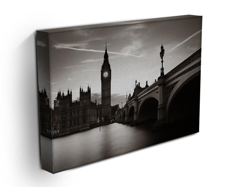 Big Ben and House of Parliament dusk panorama Canvas Print or Poster - Canvas Art Rocks - 3