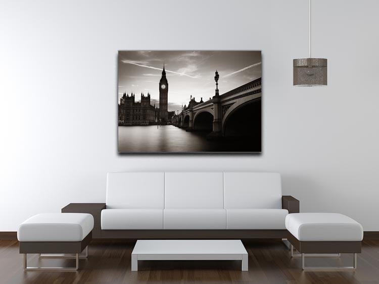 Big Ben and House of Parliament dusk panorama Canvas Print or Poster - Canvas Art Rocks - 4