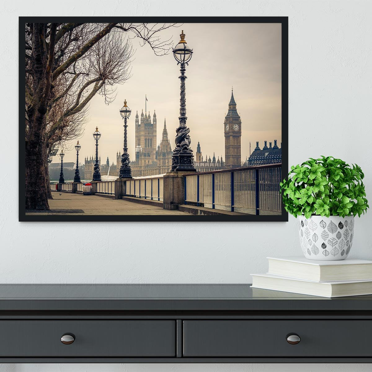 Big Ben and Houses of parliament Framed Print - Canvas Art Rocks - 2