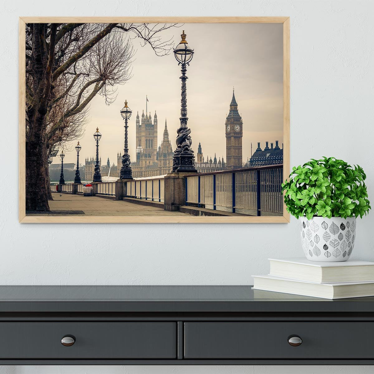 Big Ben and Houses of parliament Framed Print - Canvas Art Rocks - 4