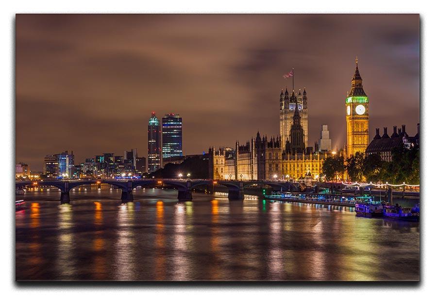 Big Ben and Westminster Bridge Canvas Print or Poster  - Canvas Art Rocks - 1