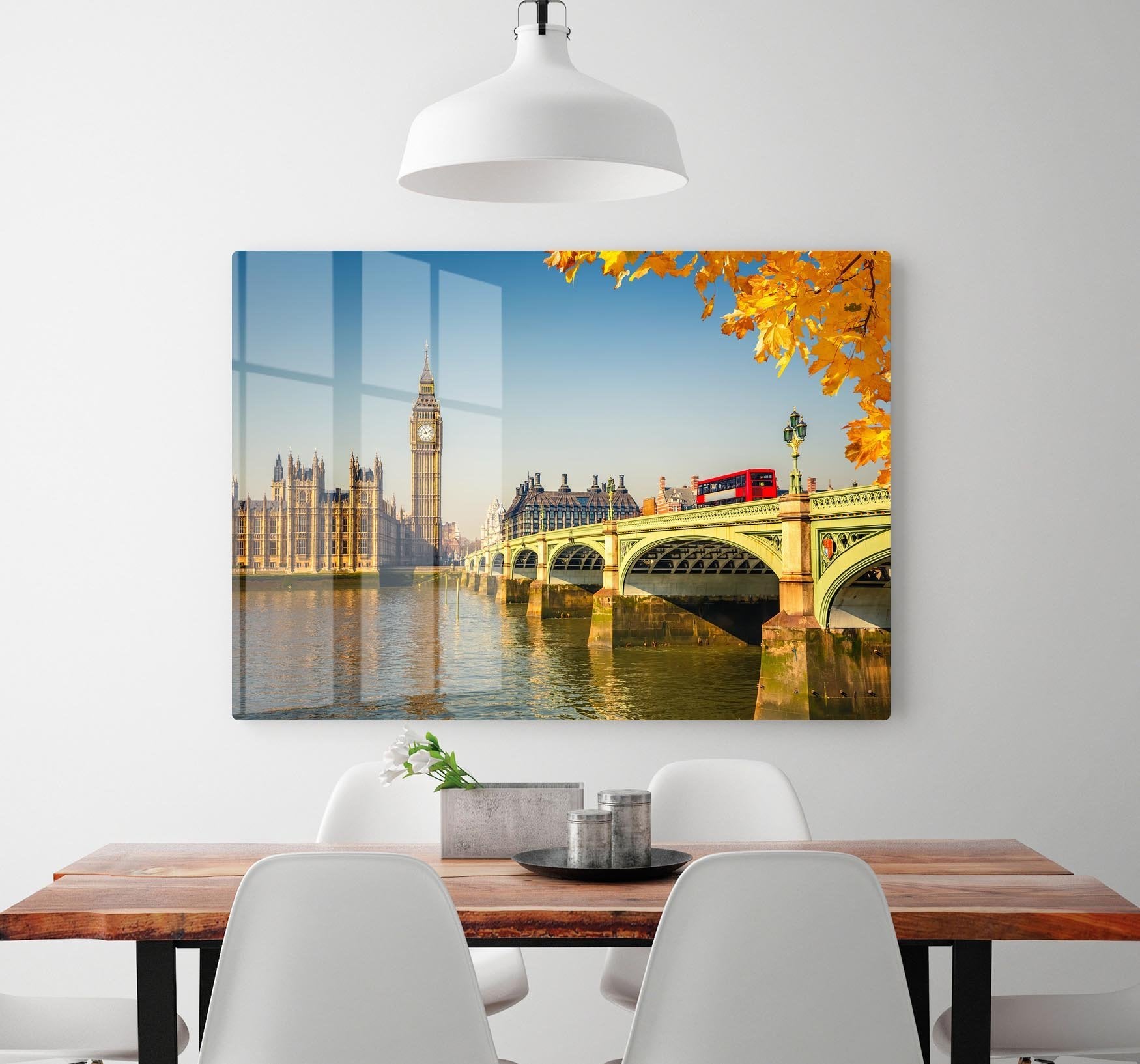 Big Ben and westminster bridge in London HD Metal Print