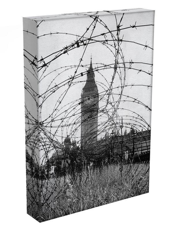 Big Ben through barbed wire Canvas Print or Poster - Canvas Art Rocks - 3