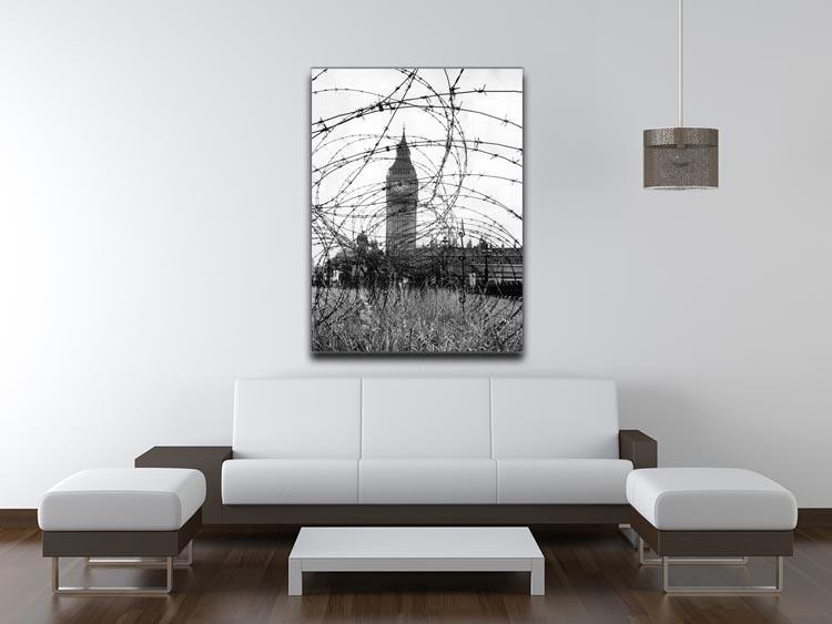 Big Ben through barbed wire Canvas Print or Poster - Canvas Art Rocks - 4